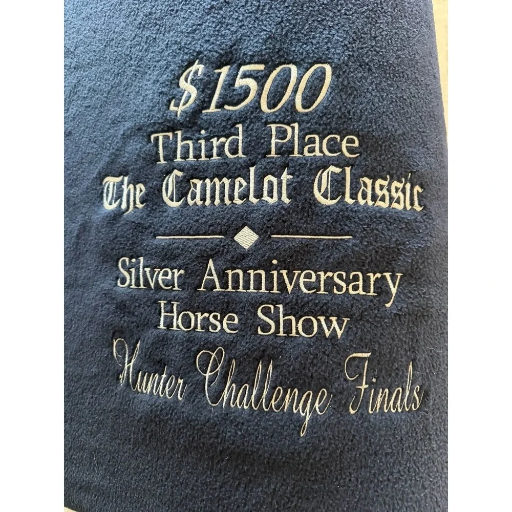 The Camelot Classic Silver Anniversary Horse Show Award Cooler Blanket